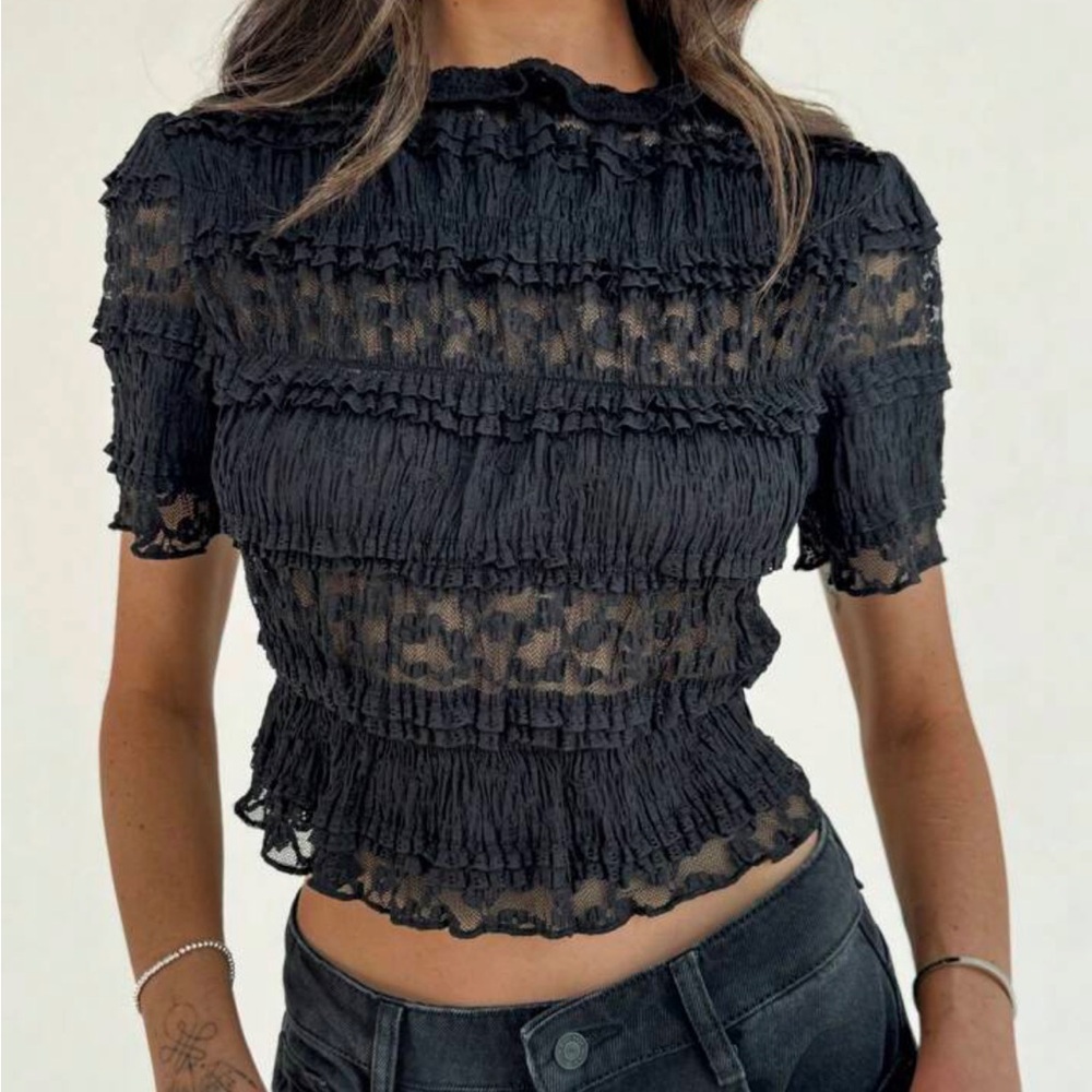 Ruffle & Lace Top